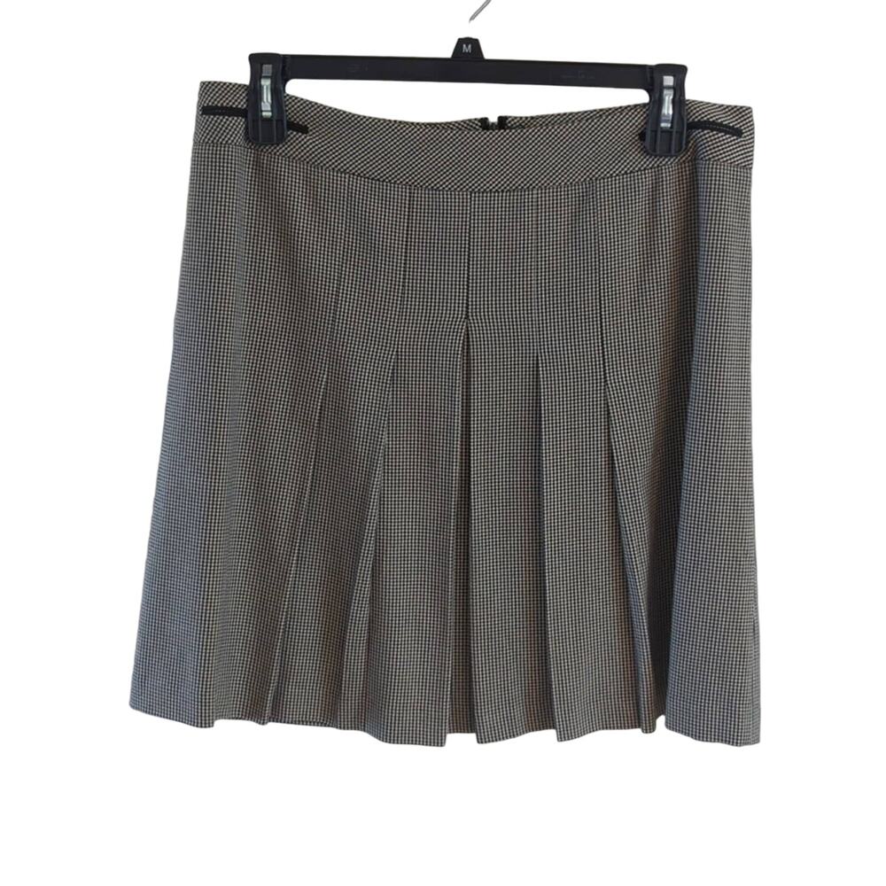 EUC Loft Houndstooth Pleated Skirt, 14